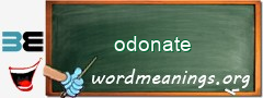 WordMeaning blackboard for odonate